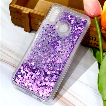 Чехол Glitter для Xiaomi Redmi Note 7 / Redmi Note 7 Pro Бампер Жидкий блеск Фиолетовый