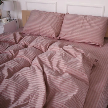 Комплект постельного белья Mirson Евро 200х220 см Royal Soft Stripe 30-0029 Constance Сатин (2200009298325)