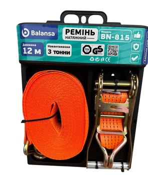 Трос стяжной 3т.12м*46мм метал ручка Balansa