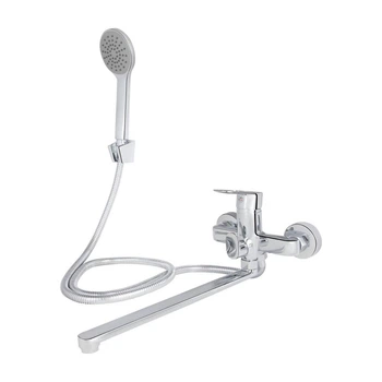 Смеситель для ванны с длинным изливом Lidz Latwa 005 (k35) LDLAT005CRM45415 Chrome однорычажный, хром