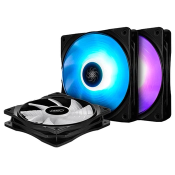 Кулер для ПК DeepCool RF120 3-pack 120x120x25mm 1500RPM Black-White (DP-FRGB-RF120-3C)