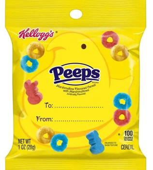 Пасхальные снеки Kellogg's Peeps Marshmallow Flavored Cereal Snacks 28г