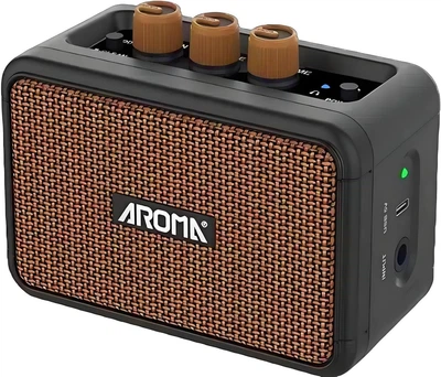 Комбоусилитель портативный для электрогитары Aroma AG-04, Bluetooth, 5 ватт