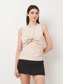 Футболка жіноча Zara 7901/317 L Бежева (07901031711046)