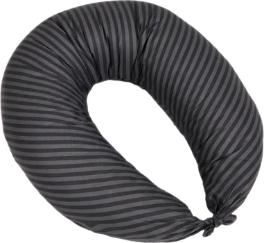 Подушка для вагітних та годування MirSon №5017 Color Line 17-0611 Stripe Black 30х170 см (2200010969771)