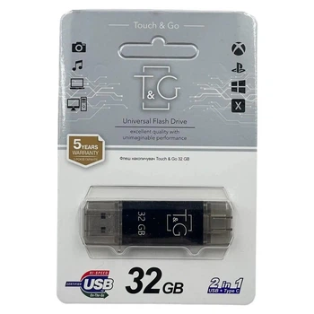Флэш-карта USB-Type-C T&G серия 009 черная 32 Гб