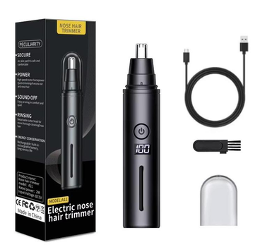 Тример для носа та вух Nose hair trimmer А11 на акумуляторі з USB зарядкою чорний
