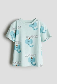 Футболка світло-бірюзовий Слон H&M 134-140см (400010467)