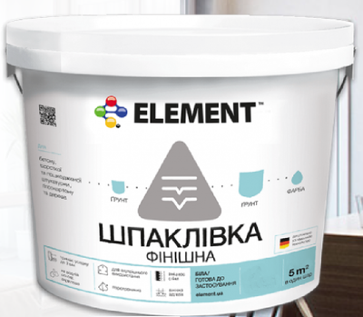 Шпаклевка ремонтная финишная для внутренних работ ELEMENT 3,5кг