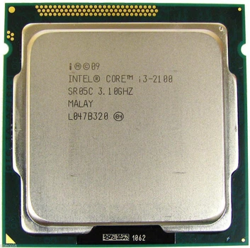 Процеcсор LGA1155 Sandy Bridge Intel Core i3 2100 2x3.10GHz 3m Cashe HD Graphics 2000 5GT\s 65W Б\В - Б/У