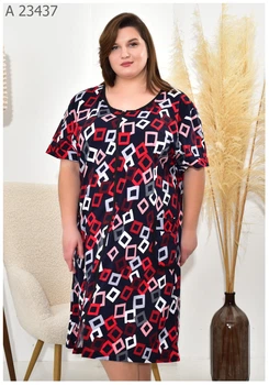 Халат женский большого размера UF-Fashion МA-23437 48 красный