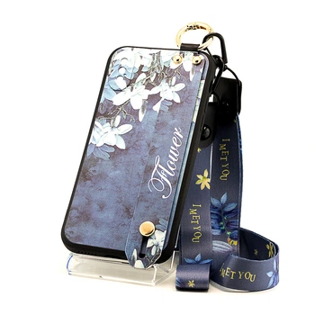 Чехол Lanyard для Iphone X бампер с ремешком Navy