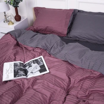 Наволочка с ушками MirSon Satin Stripe 30-0008 + 30-0011 Fenilla 70x70 см (2200005257791)