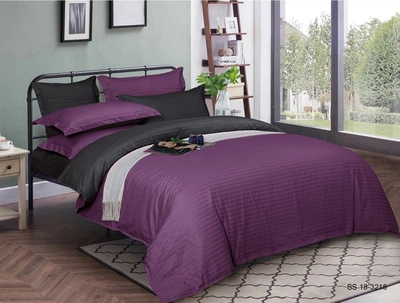Наволочка с ушками MirSon Satin Stripe 30-0009 + 30-0012 Violetta 70x70 см (2200005258194)