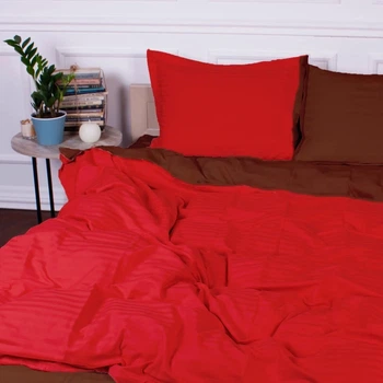 Наволочка с ушками MirSon Satin Stripe 30-0018 + 30-0006 Brendon 70x70 см (2200005262993)