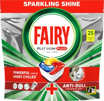 Капсули для посудомийних машин Fairy Platinum Plus Все-в-1 25 шт (8700216236386)