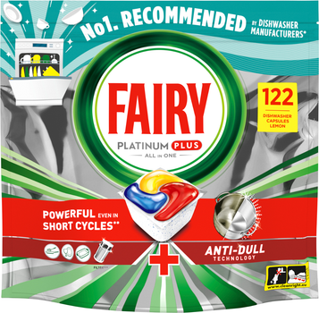 Капсули для посудомийних машин Fairy Platinum Plus Все-в-1 122 шт (8700216859974)