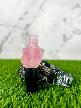 Индивидуальный мундштук "Tits Pink flowers" от Vibe Hookah для кальяна