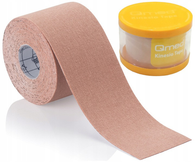 Кінезіо тейп Kinesio Tape, бежевий Qmed Бежевий (2000003107889)