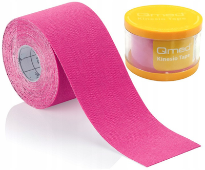 Кінезіо тейп Kinesio Tape, рожевий Qmed Рожевий (2000003107902)