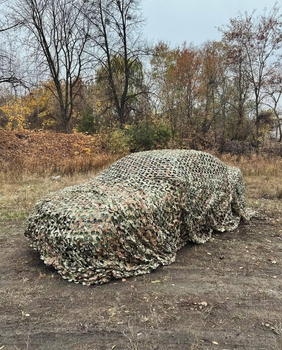 Сітка маскувальна 9x5,6 м. для машини, техніки Оксфорд 80-110 (100% поліестер) Камуфляж