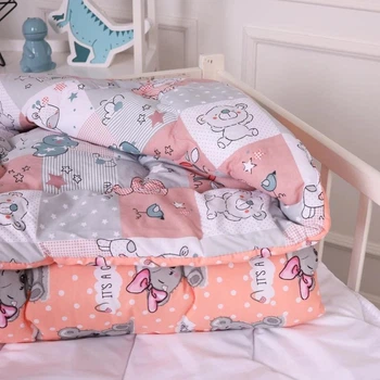 Ковдра MirSon Kids Time антиалергенна зимовий 20-0028 Little girl Teddy 140x205 см Бавовна (2200009664182)