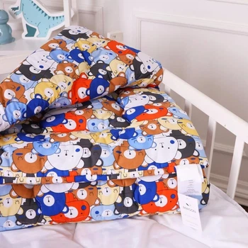 Ковдра MirSon Kids Time антиалергенна зимовий 20-0032 Colored bears 140x205 см Бавовна (2200009664748)