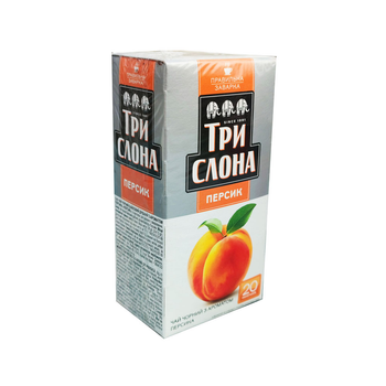 Чай Три слони Персик чорний 1,5г*20 б/г (16)
