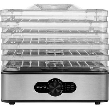 Сушка, дегидратор для продуктов Sencor SFD950SS 5 поддонов 29 см х20 см, механническое управление 240Вт Серый