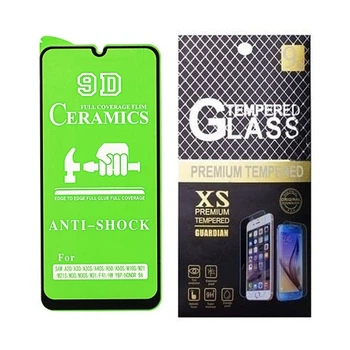 Протиударна захисна плівка Ceramics для Samsung Galaxy A20, A30, A30s, A40s, A50, A50s, M21, M21s, M30s, M31, A205, A305, A307, A505, A507, M017, M215, M315 з чорною рамкою, глянцева