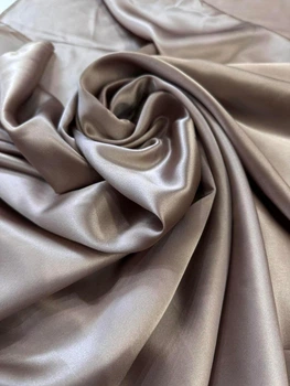 Тканина Шовк натуральний сіро-коричневий 82г/м2 140см 1пог.м(19ММ-Taupe)