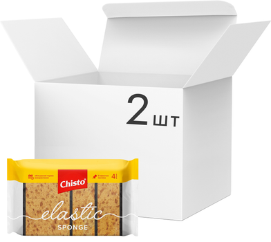 Упаковка губок Chisto кухонные Elastic sponge 2 пачки по 4 шт (2000998942144)