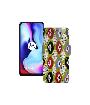 Чохол-книжка з екошкіри для телефону Motorola Moto E7 Plus Камені-кольорові