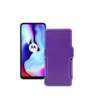 Чохол-книжка з екошкіри для телефону Motorola Moto E7 Plus Фіолетовий