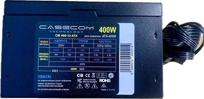 Блок живлення CaseCom CM 400-12 ATX 400W сірий