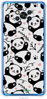 Силикон с усиленными углами чехол на Xiaomi Poco X3 Pro Панды "4318sp-2938-70447"
