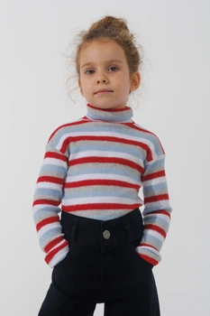 Водолазка с узором детская Happy Kids 4480 110 см Бордовый