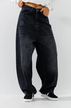 Джинсы Baggy женские Zeo Basic 4542 36 Темно-серый