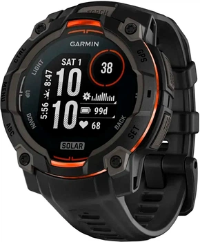 Smartwatch Garmin Instinct 3 45mm Solar Black Bezel with Black Band (010-02934-00)