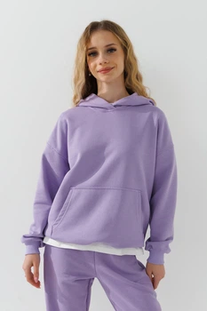 Худи однотонный для девочки LAWA GBC02327 122 см Лавандовый