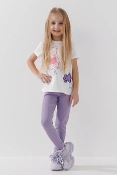Лосины однотонные для девочки Happy Kids 103 128 см Лиловый