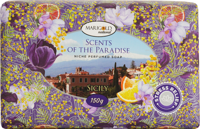 Твердое туалетное мыло Marigold Natural парфюмированное Сицилия 150 г (4820179550238)