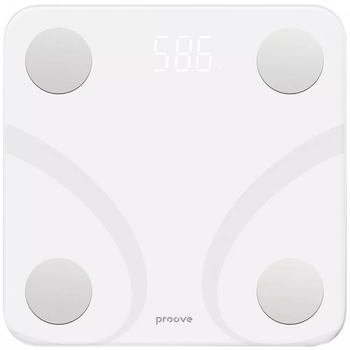 Ваги Proove Proove SLBF00010002 Balance до 180 кг з Bluetooth-синхронізацією та аналізом складу тіла White