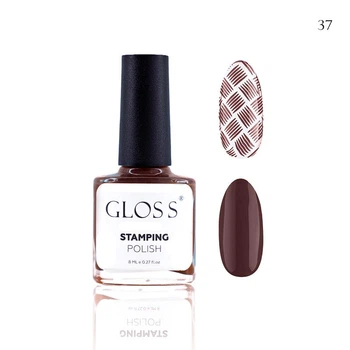 Лак для стемпінгу Gloss Company Stamping polish бордово-коричневий 37 8 мл