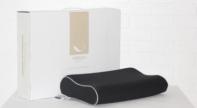 Подушка ортопедична MirSon №7048 Elite Delicate Satin Black Pearl 49х32х10.5 (2200003399875)