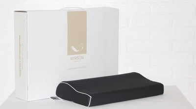 Подушка ортопедична MirSon №7069 Elite Delicate Satin Black Pearl Kiddy Boy 50х29х5/8 (2200003400083)