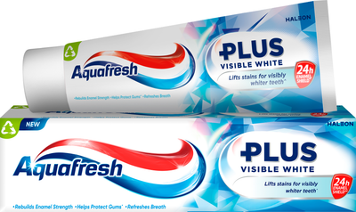 Отбеливающая зубная паста Aquafresh Plus Visible White Видимый эффект 75 мл (5054563010360)