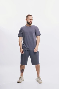 Комплект мужской базовый «Player» Intruder 2XL-3XL темно-серый: футболка + шорты