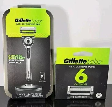 Набор для бритья Gillette Labs Travel Kit (бритва + подставка + кейс + 9 картриджей)