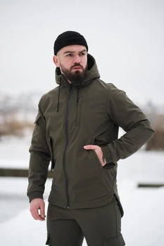 Куртка мужская Softshell Intruder с капюшоном XL хаки (1590399975)